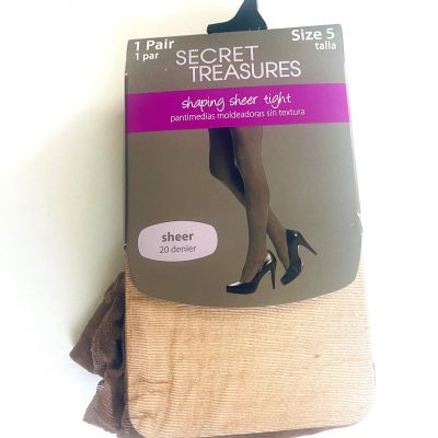 Secret Treasures Shaping Sheer Tights - Cocoa - Size 5